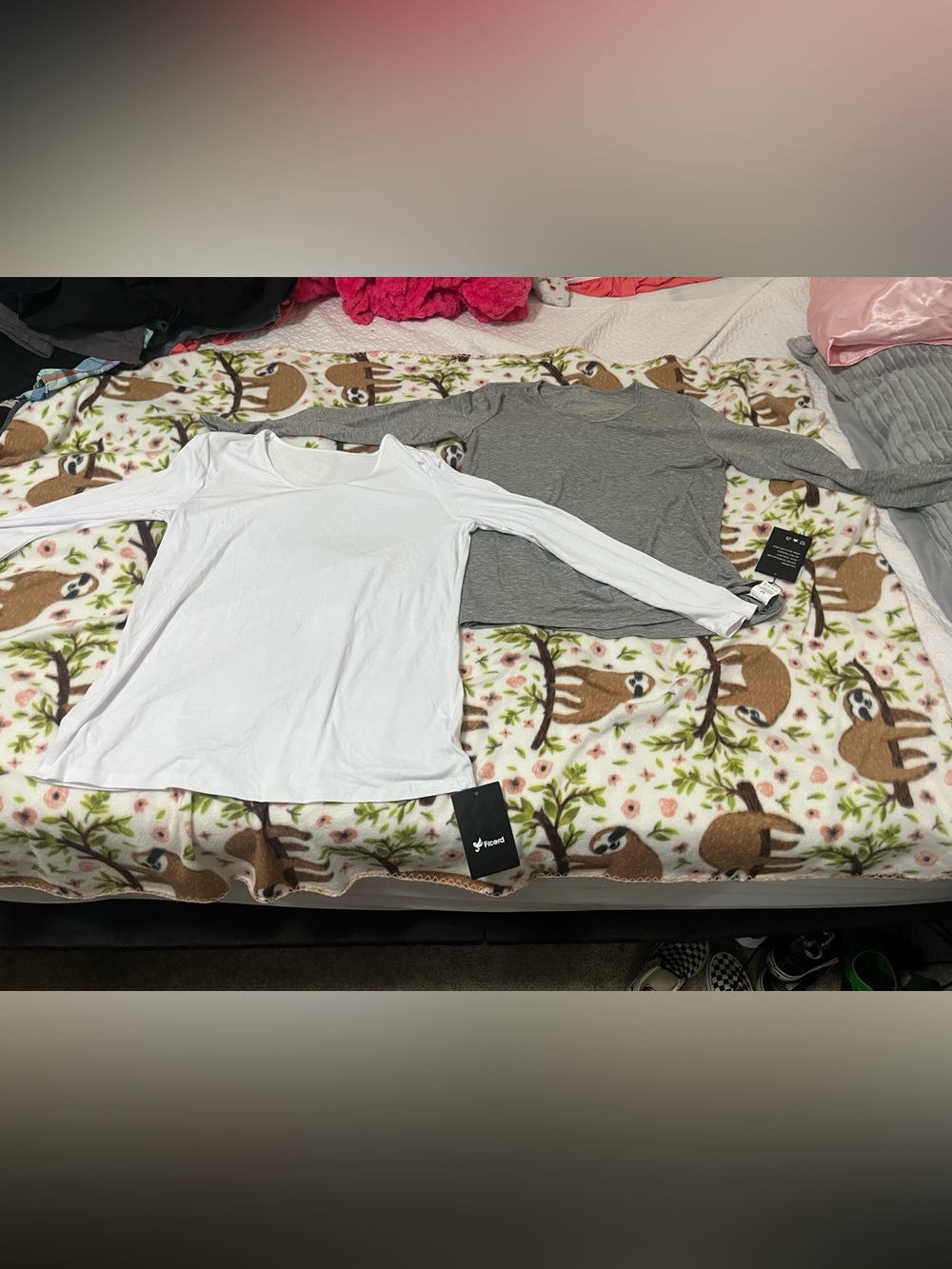 Everyday Long-Sleeve Scoop Neck Top - White